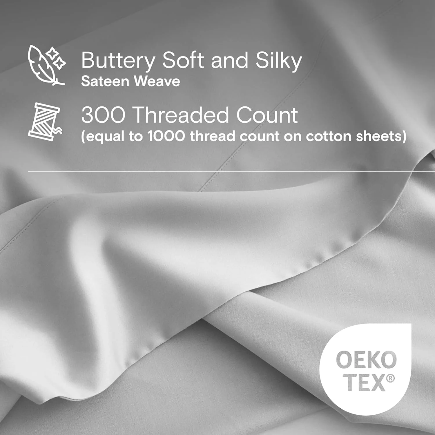 ست ملحفه بامبو ارگانیک 100% DOZ by SIJO، فوق العاده نرم، خنک کننده برای افراد گرمایی، ابریشمی و تنفس پذیر، Oeko-TEX، GSM بالا، جیب های عمیق 16 اینچی - 4 تکه - 2 روبالشی، 1 ملحفه کش دار، 1 ملحفه تخت (Dove، King)