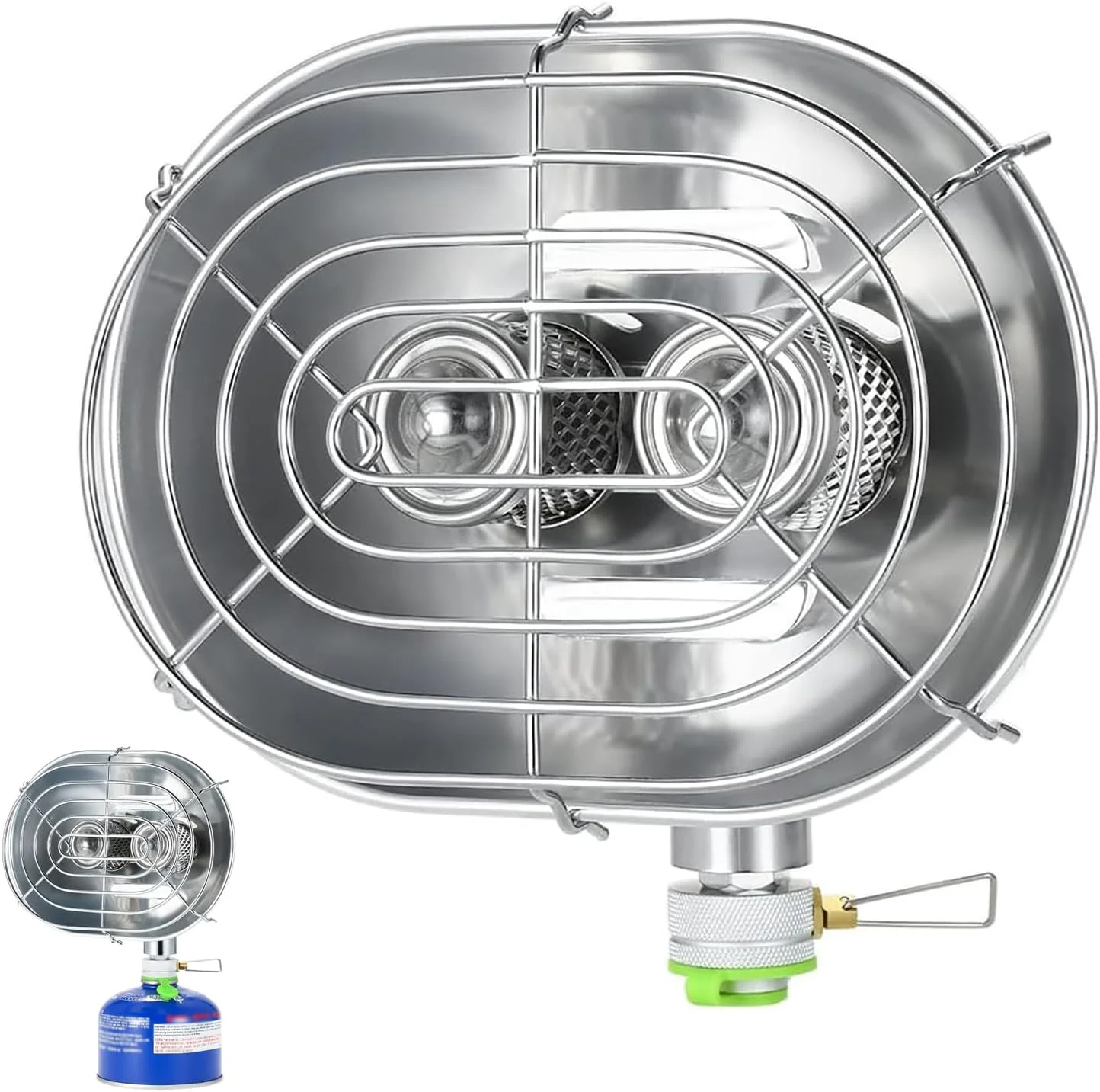 بخاری گازی سفری ERICAT، بخاری گاز مایع پروپان با سر گرمایشی دوگانه و توری محافظ، مصرف گاز 63 گرم در ساعت و توان بالای 1050 وات، نصب آسان، مناسب برای کمپینگ، کوله گردی، ماهیگیری روی یخ بخاری گازی سفری ERICAT، بخاری گاز مایع پروپان با سر گرمایشی دوگانه و توری محافظ، مصرف گاز 63 گرم در ساعت و توان بالای 1050 وات، نصب آسان، مناسب برای کمپینگ، کوله گردی، ماهیگیری روی یخ
