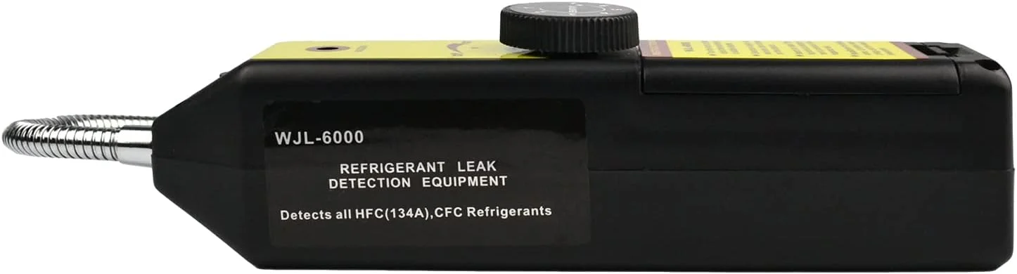 دستگاه تشخیص نشت گاز فریون، تستر قابل حمل گاز هالوژن با کیف رایگان، دستگاه یاب گاز خودرو، برای CFC ها، HCFC ها، HFC ها، R134a، R404a، R410a، R22، تشخیص با دقت بالا