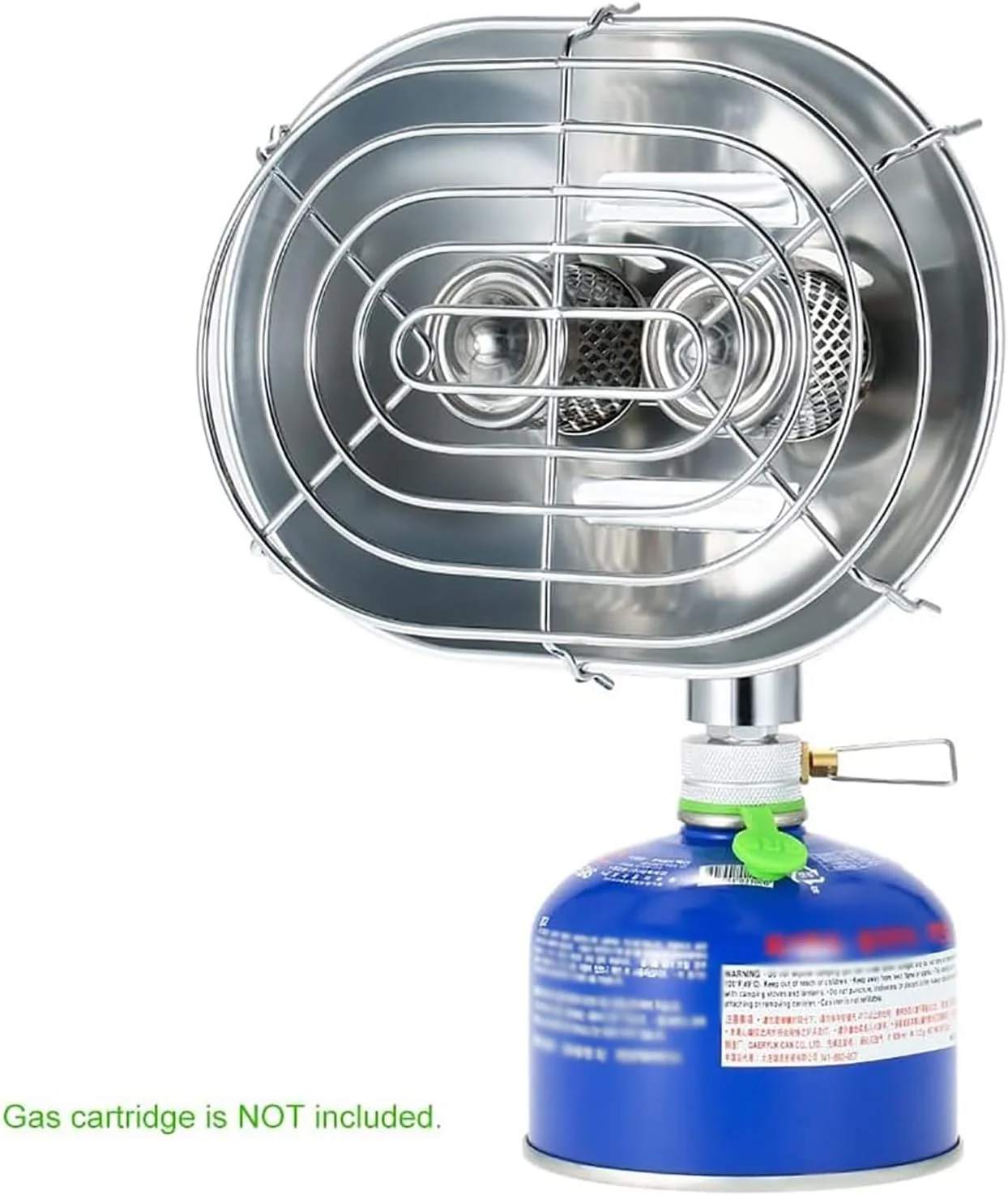 بخاری گازی سفری ERICAT، بخاری گاز مایع پروپان با سر گرمایشی دوگانه و توری محافظ، مصرف گاز 63 گرم در ساعت و توان بالای 1050 وات، نصب آسان، مناسب برای کمپینگ، کوله گردی، ماهیگیری روی یخ