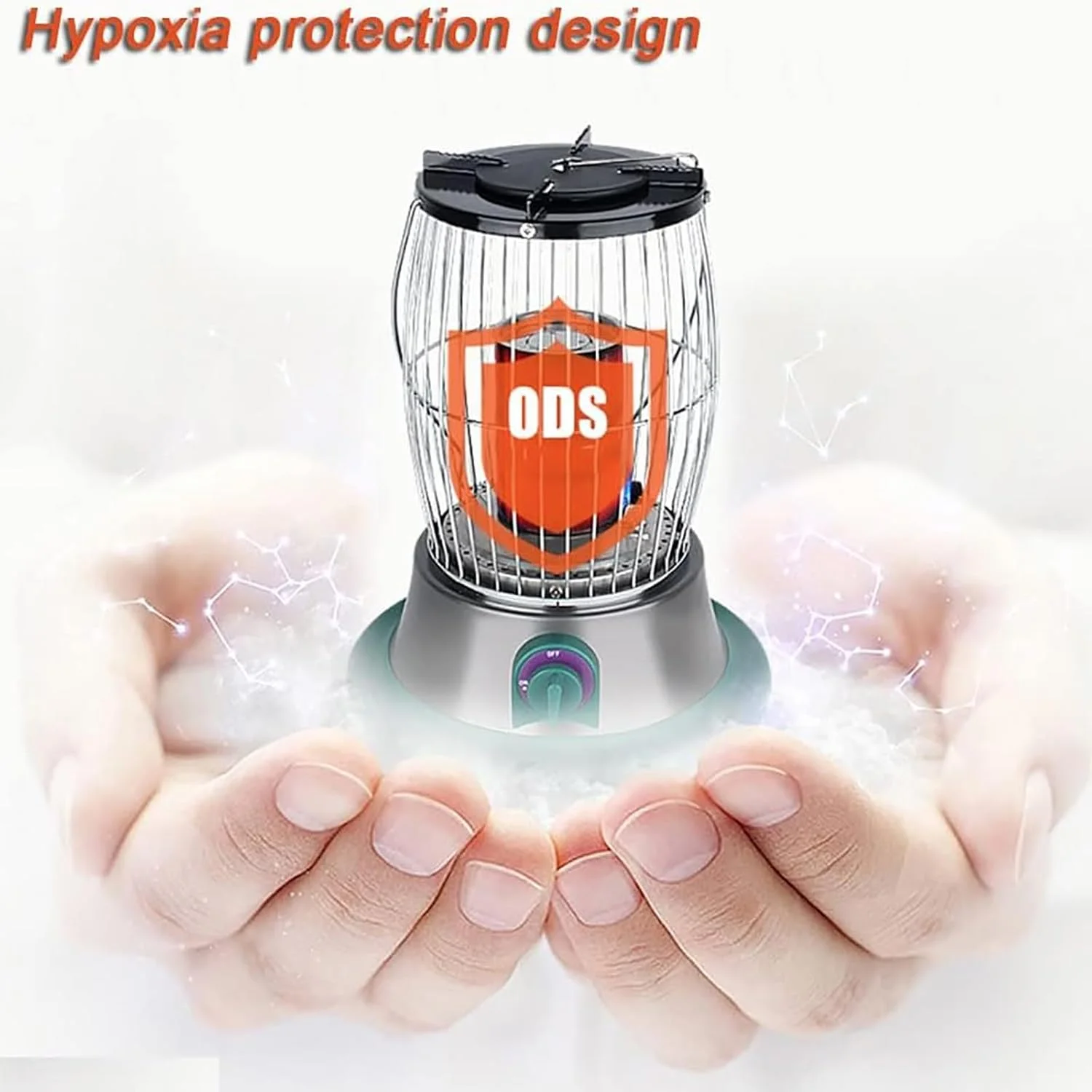 بخاری گازی قابل حمل ERICAT، بخاری پروپان داخلی با دسته، محدوده گرمایش تا 20 متر مربع، طراحی محافظت در برابر کمبود اکسیژن و راندمان احتراق 99٪، برای فضای باز، گاراژ، کلبه، پخت و پز، گرمایش