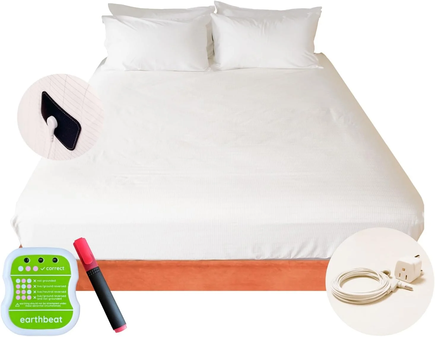 ملحفه کش دار کلاسیک ارت بیت. شامل آداپتور امارات متحده عربی. الیاف نقره و پنبه نرم و لطیف. درمان طبیعی. رنگ نشده، مناسب برای حساسیت های شیمیایی. سایز کینگ.