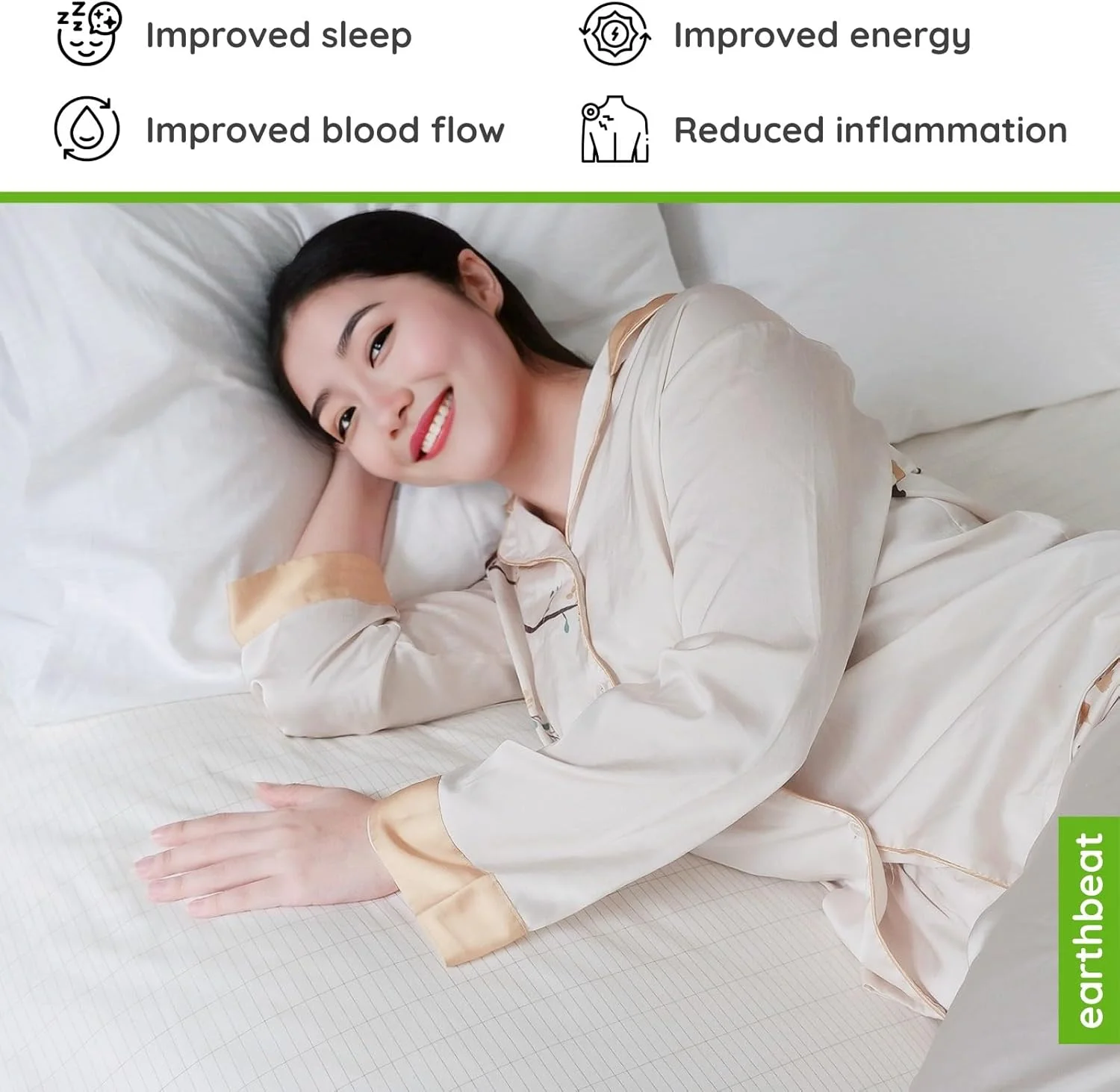 ملحفه کش دار کلاسیک ارت بیت. شامل آداپتور امارات متحده عربی. الیاف نقره و پنبه نرم و لطیف. درمان طبیعی. رنگ نشده، مناسب برای حساسیت های شیمیایی. سایز کینگ.