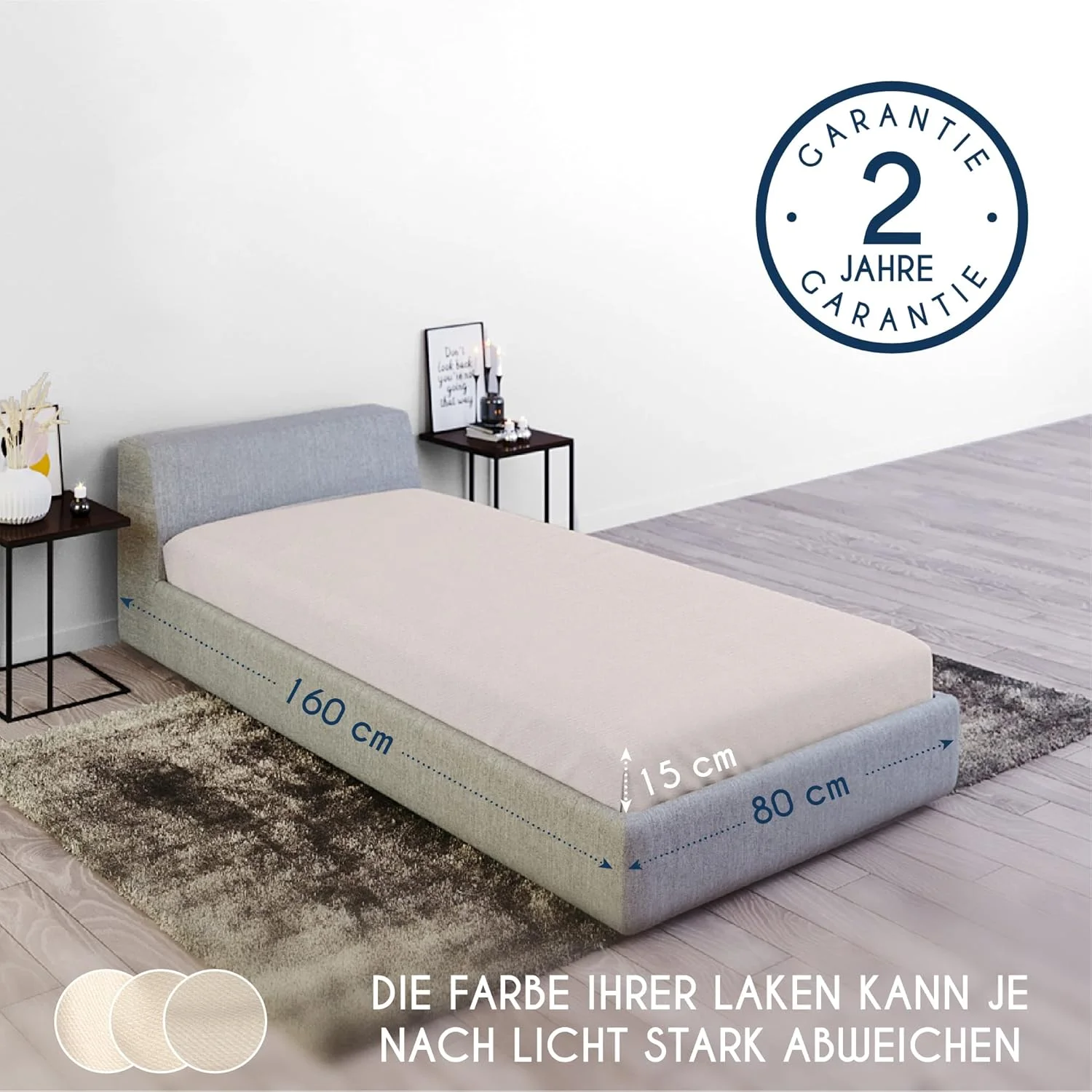 دریمزی - ملحفه کش دار - 80 x 160 - 100% پنبه جرسی دارای گواهینامه Oeko Tex - بژ - ملحفه کش دار 80 x 160 سانتی متر برای کودکان