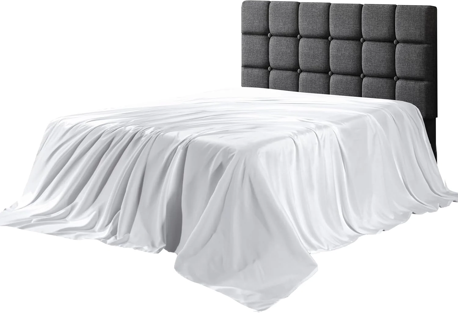 ملحفه تخت تخت سیستا ذن 100% پنبه مصری سایز کوئین 270x280 سانتی متر، فوق العاده نرم، با تراکم بافت 300، کیفیت هتلی، ملحفه پنبه ای، فوق العاده نرم و راحت، مقاوم در برابر رنگ پریدگی و چروک (سفید، کوئین)