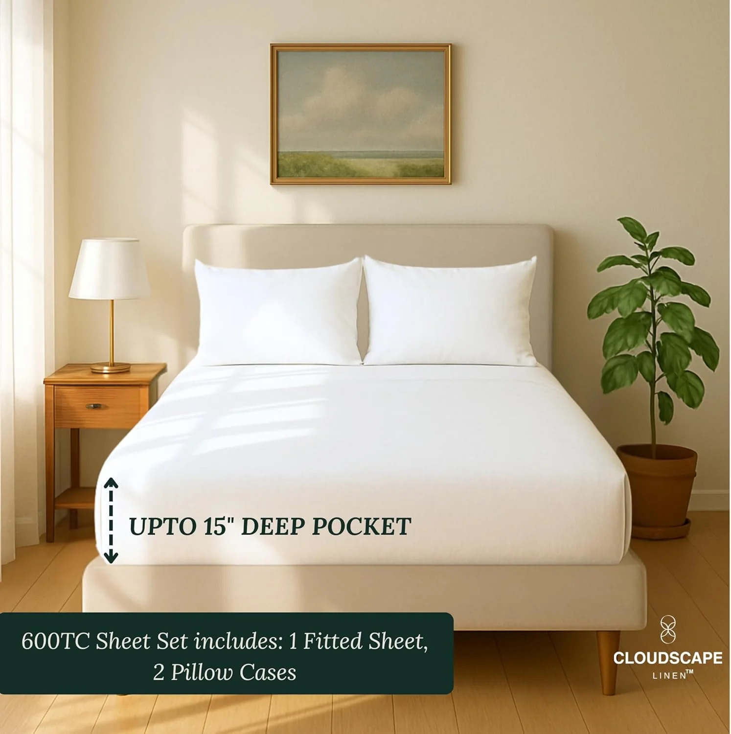 ست ملحفه سه تکه کتان ابریشمی مناسب تخت دو نفره، سایز ۱۶۰x۲۰۰ سانتی متر، بافت ۶۰۰، کیفیت هتلی، نرم و لطیف، تنفس پذیر و بادوام، سفید