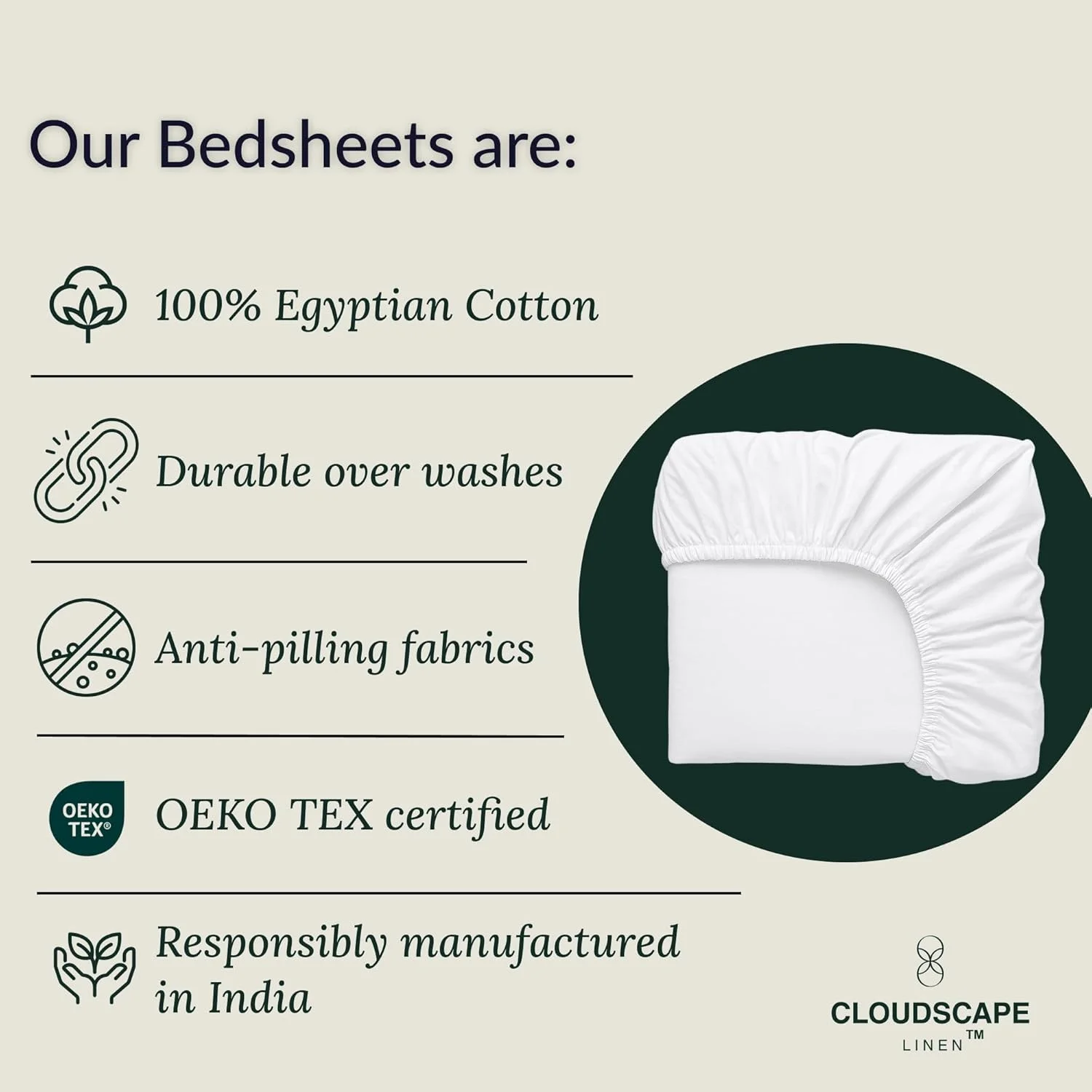 ست ملحفه سه تکه کتان ابریشمی مناسب تخت دو نفره، سایز ۱۶۰x۲۰۰ سانتی متر، بافت ۶۰۰، کیفیت هتلی، نرم و لطیف، تنفس پذیر و بادوام، سفید