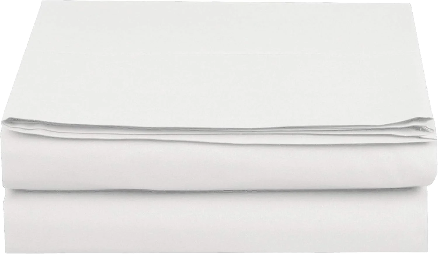ملحفه تخت خواب یک تکه با کیفیت هتل، نرم و لطیف، میکروفایبر با کیفیت عالی 1500، ضد چروک، ضد لک، کالیفرنیا کینگ، سفید