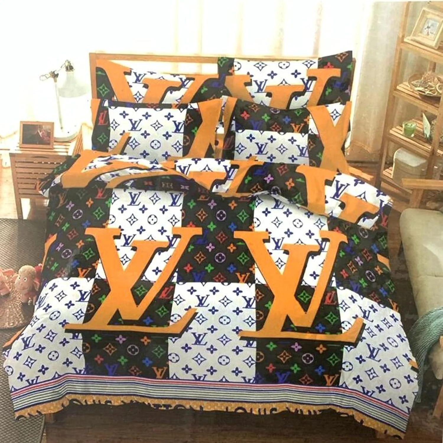 ست ملحفه تخت خواب پنبه ای نرم گلدن هوم لیوینگ سایز کینگ - طرح چندگانه با 3 تکه در یک ست کیفیت بالای پنبه - سبک و بادوام - حس لوکس روکش بالش زیبا