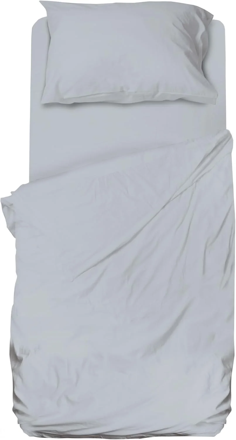 ست ملحفه یک نفره میکروفایبر هرمت، خاکستری، ست کامل تخت، ملحفه رو، ملحفه کش دار، روبالشی، برنده