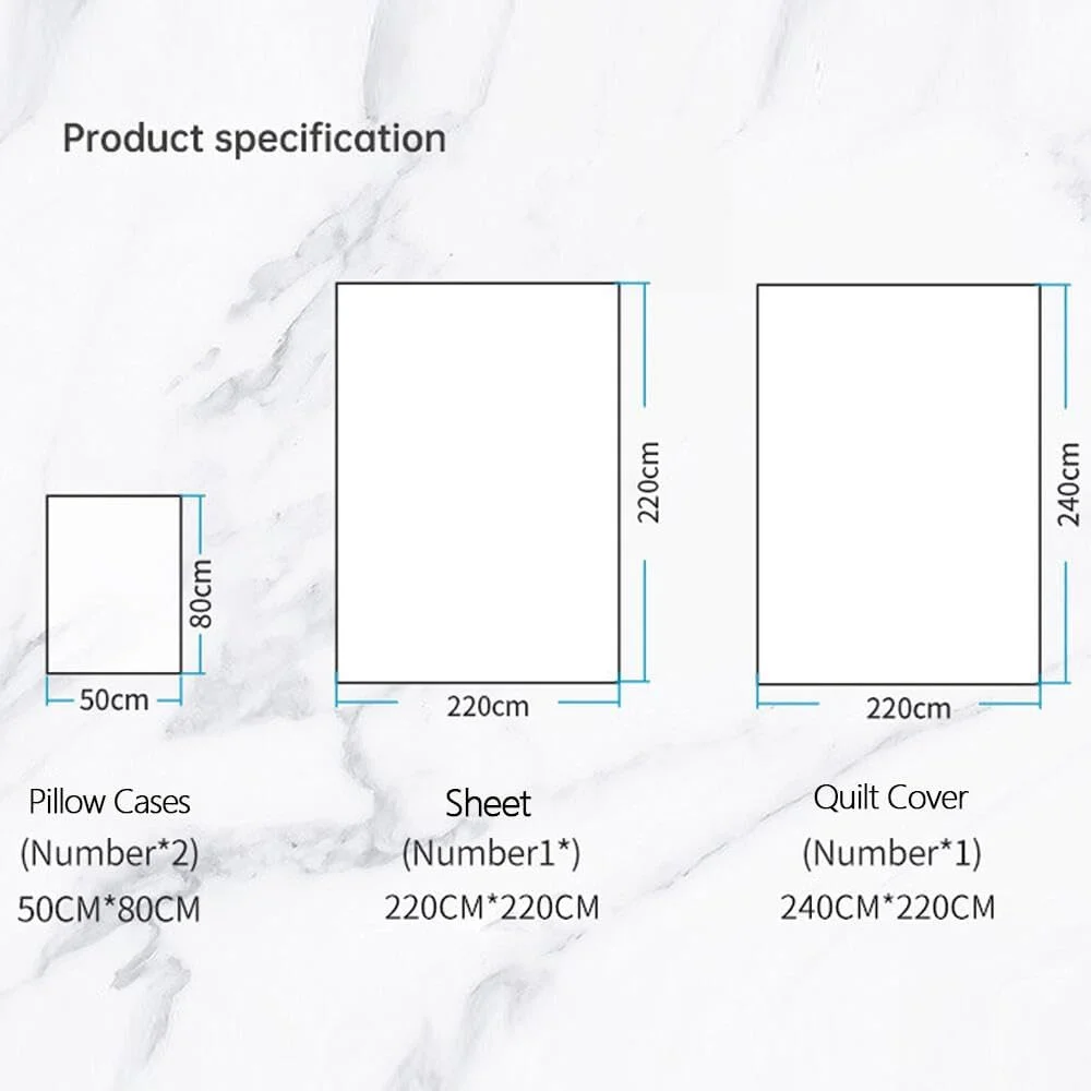 ست ملحفه یکبار مصرف مسافرتی Goodern، شامل ملحفه، روکش لحاف و روبالشی مناسب هتل و مسافرت - 1 بسته