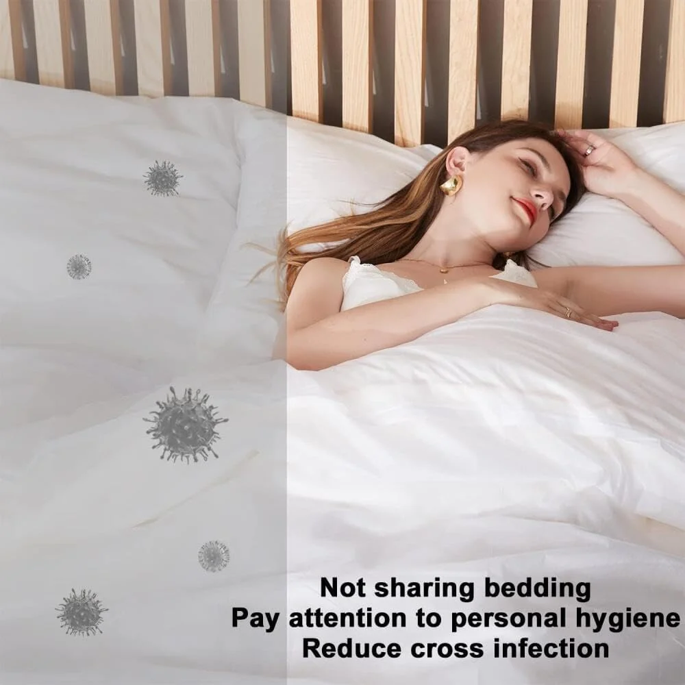 ست ملحفه یکبار مصرف مسافرتی Goodern، شامل ملحفه، روکش لحاف و روبالشی مناسب هتل و مسافرت - 1 بسته