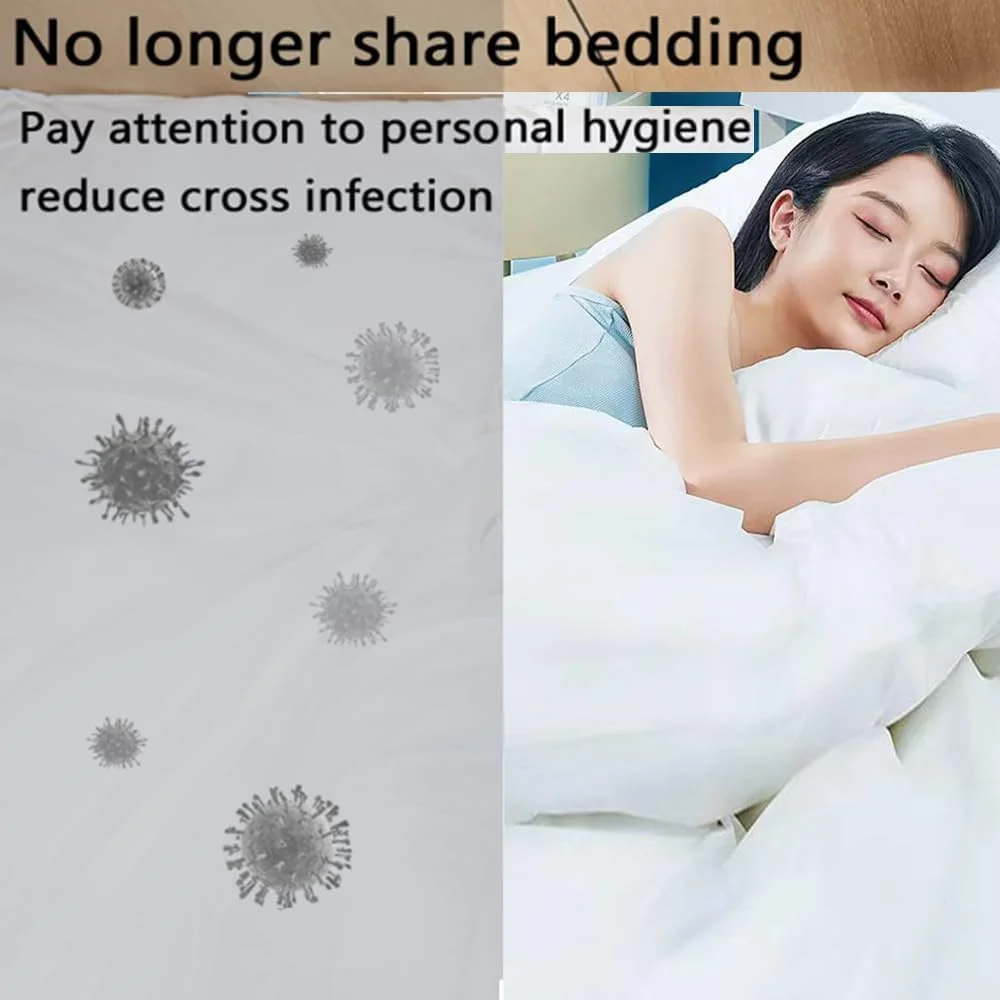 ست ملحفه یکبار مصرف مسافرتی Goodern، شامل روکش لحاف و روبالشتی، ست ملحفه قابل تنفس و قابل حمل، ملحفه یکبار مصرف برای سفر کاری و ملزومات هتل، یک بسته