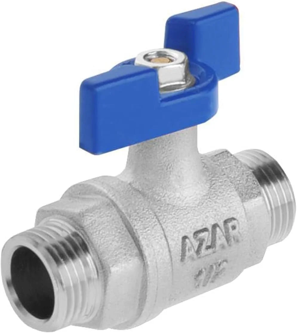 شیر توپی برنجی آب آذر مدل 132B سایز 1/2 اینچ