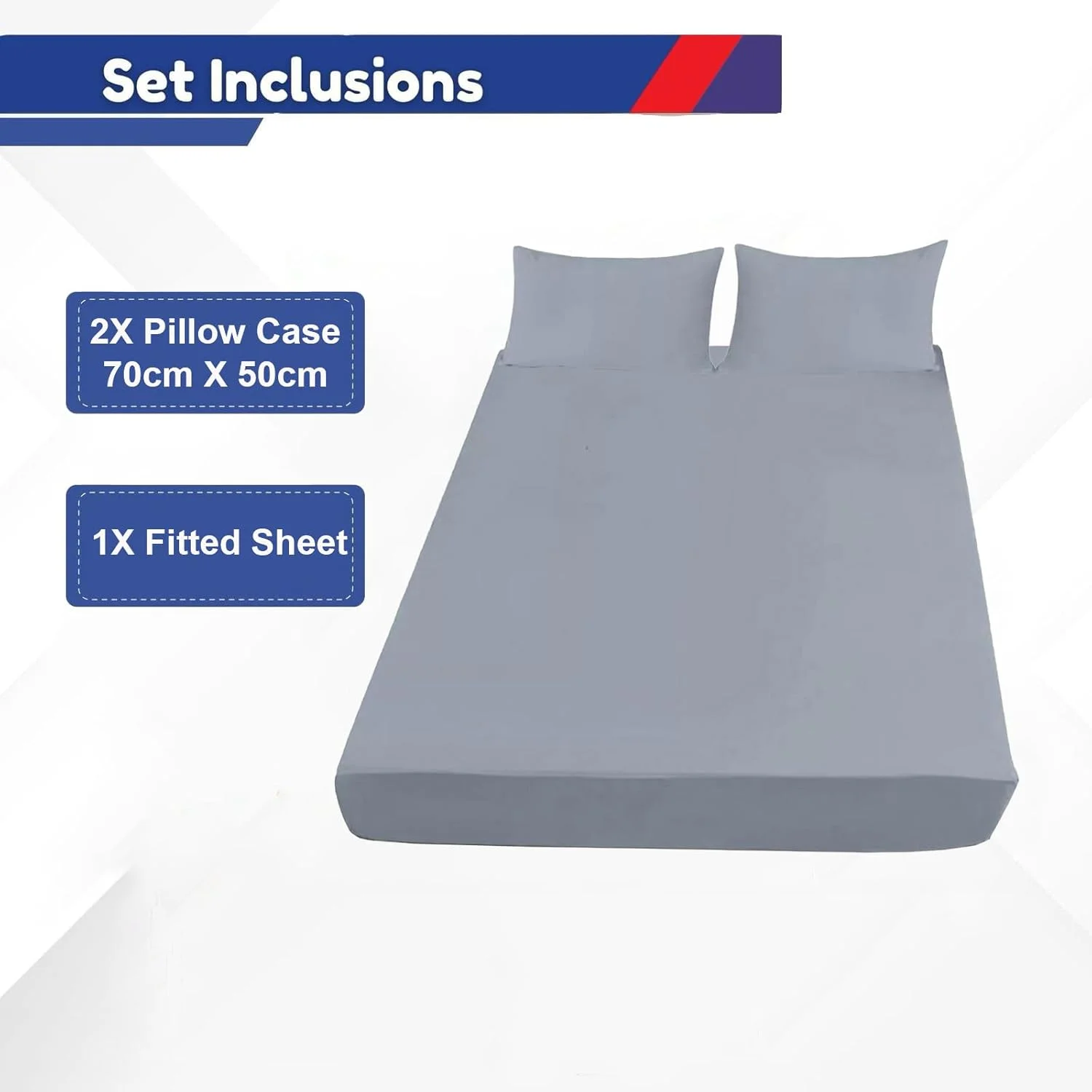 ملحفه کش دار تک نفره خانگی، ملحفه نخی ساده به همراه روبالشتی (عاجی، 200 در 180 سانتی متر)