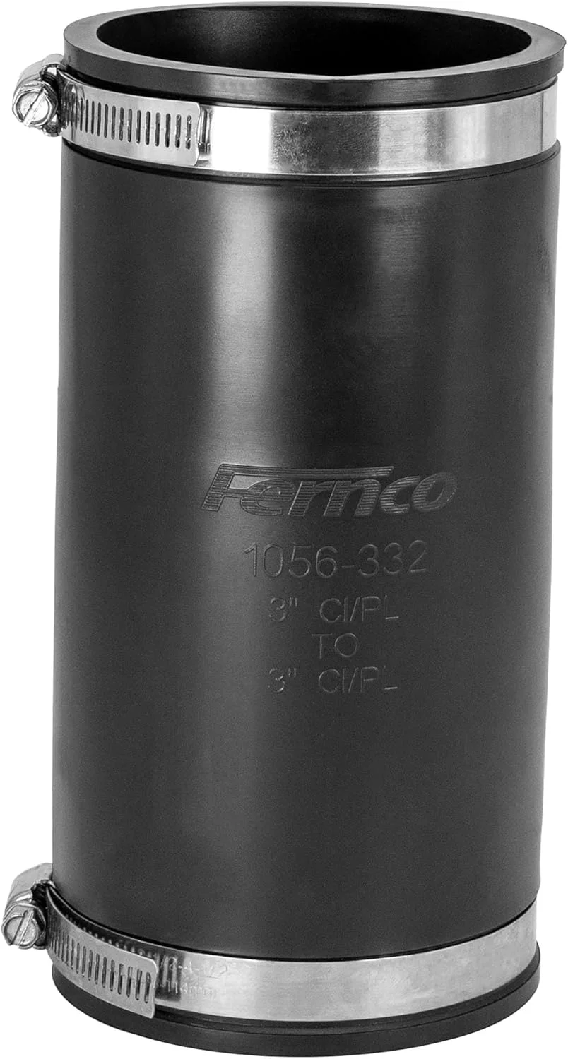 اتصال لوله انعطاف پذیر Fernco XL 1056-332، اتصال 3 اینچ چدن/پلاستیک/فولاد به 3 اینچ چدن/پلاستیک/فولاد اتصال لوله انعطاف پذیر Fernco XL 1056-332، اتصال 3 اینچ چدن/پلاستیک/فولاد به 3 اینچ چدن/پلاستیک/فولاد