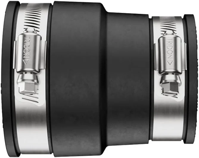 اتصال لوله پی وی سی انعطاف پذیر Fernco Inc. P1056-215 برای اتصالات لوله کشی چدن، پلاستیک یا فولاد، 2 اینچ در 1-1/2 اینچ، مشکی