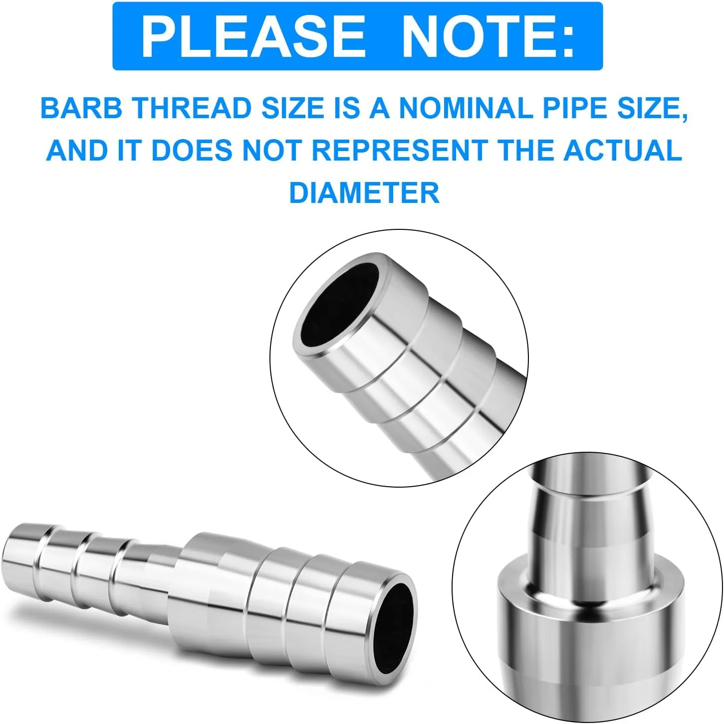 ارگائوبوی، بسته 5 عددی اتصال کاهنده شلنگ استیل 304 از 12 میلی متر به 8 میلی متر، اتصال خنک کننده اینترکولر برای آب، مایع و هوا ارگائوبوی، بسته 5 عددی اتصال کاهنده شلنگ استیل 304 از 12 میلی متر به 8 میلی متر، اتصال خنک کننده اینترکولر برای آب، مایع و هوا
