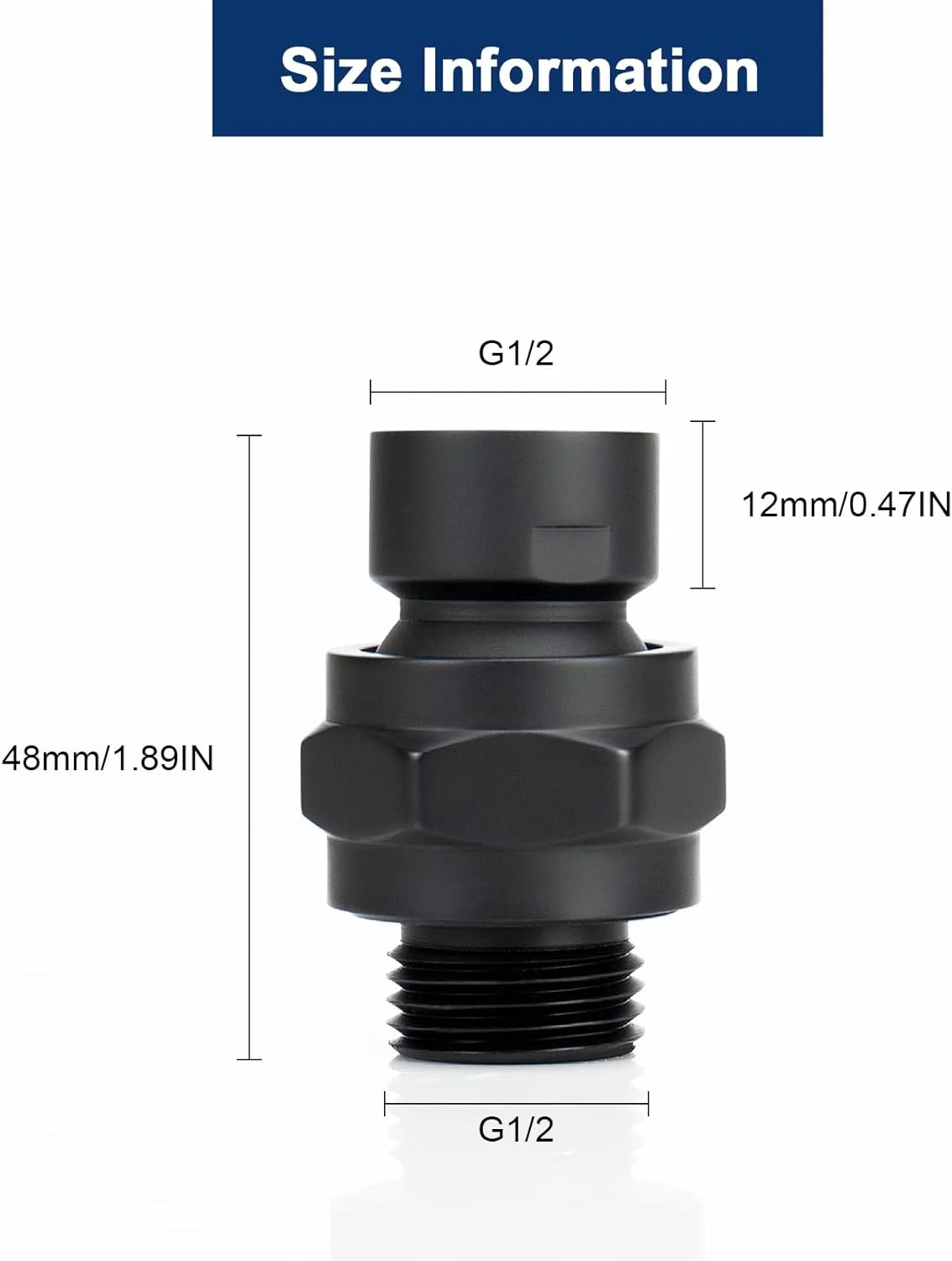 آداپتور توپی چرخان سردوش NearMoon - اتصال دهنده برنجی جامد، مفصل توپی قابل تنظیم، قطعه بازویی سردوش جهانی