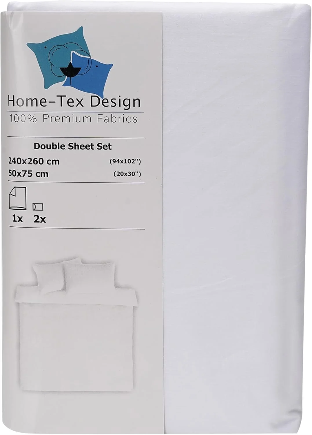 ست ملحفه تخت خواب Home-Tex Design - سایز کینگ 240X260 سانتی متر - سفید اپتیکال ست ملحفه تخت خواب Home-Tex Design - سایز کینگ 240X260 سانتی متر - سفید اپتیکال