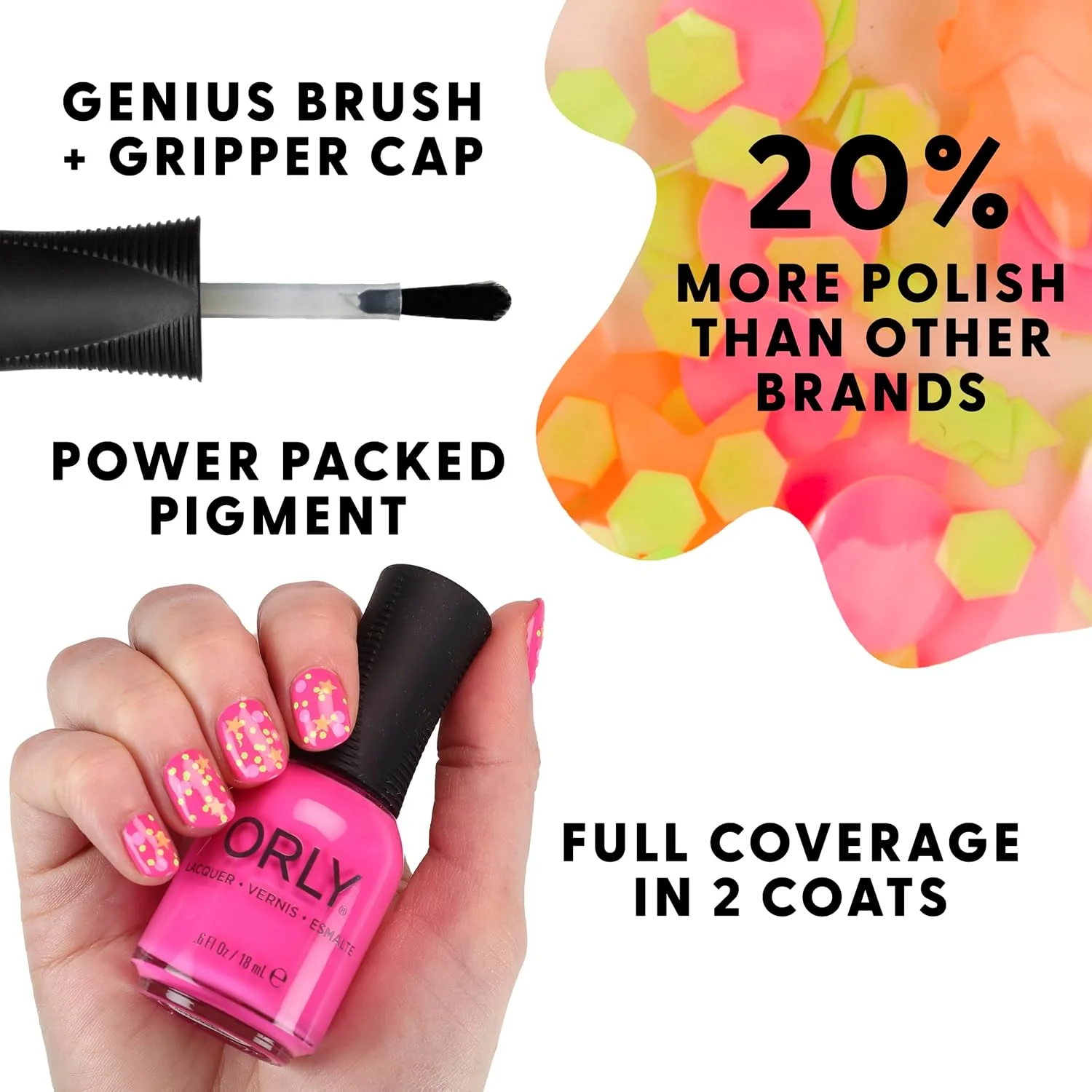 لاک ناخن نئون اورلی برای تابستان، رنگ های زنده و یک لمس کانفتی برای ناخن های نئون تابستانی، 18 میلی لیتر (That'S Hot، 18 میلی لیتر) لاک ناخن نئون اورلی برای تابستان، رنگ های زنده و یک لمس کانفتی برای ناخن های نئون تابستانی، 18 میلی لیتر (That'S Hot، 18 میلی لیتر)