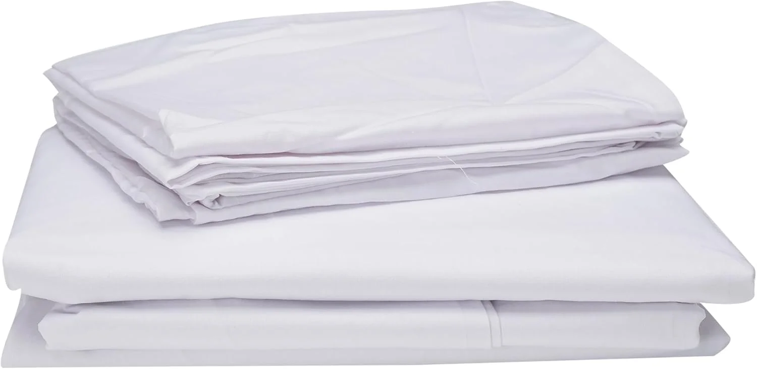 ملحفه تخت پرکال - یک نفره ۱۸۰X۲۶۰ سانتی متر سفید ملحفه تخت پرکال - یک نفره ۱۸۰X۲۶۰ سانتی متر سفید