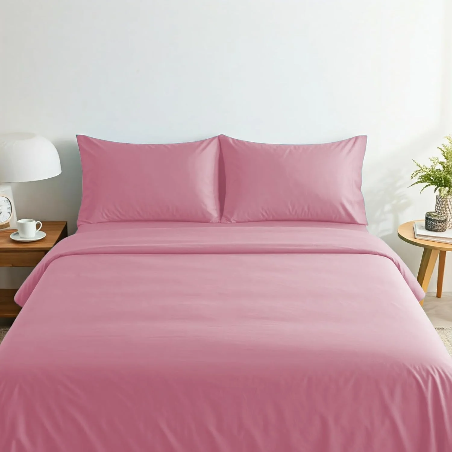 ست ملحفه ۳ تکه رنگ شده با کیفیت عالی Home-Tex Design - ۱ ملحفه تخت سایز بزرگ ۲۴۰X۲۶۰ سانتی متر و ۲ روبالشی ۵۰x۷۵ سانتی متر مناسب برای تخت سایز کوئین (صورتی) ست ملحفه ۳ تکه رنگ شده با کیفیت عالی Home-Tex Design - ۱ ملحفه تخت سایز بزرگ ۲۴۰X۲۶۰ سانتی متر و ۲ روبالشی ۵۰x۷۵ سانتی متر مناسب برای تخت سایز کوئین (صورتی)