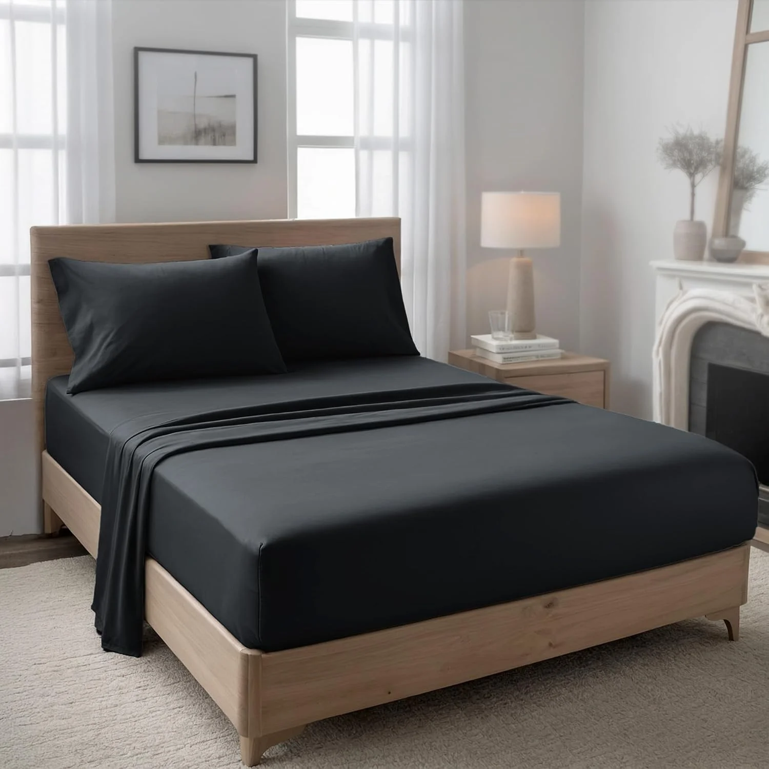 ست ملحفه کش دار سه تکه هتلی کلاب، مناسب تخت یک نفره، ابعاد ۱۲۰ در ۲۰۰ + ۱۸ سانتی متر – دارای لبه های کشی، جنس میکروفایبر نرم، ضد چروک، سبک و راحت - مشکی ست ملحفه کش دار سه تکه هتلی کلاب، مناسب تخت یک نفره، ابعاد ۱۲۰ در ۲۰۰ + ۱۸ سانتی متر – دارای لبه های کشی، جنس میکروفایبر نرم، ضد چروک، سبک و راحت - مشکی