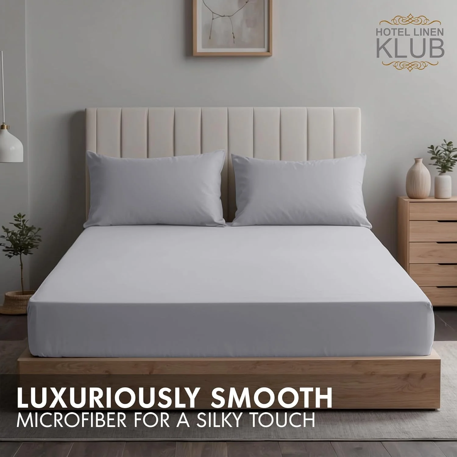 ست ملحفه کش دار سه تکه هتلی Linen Klub سایز یک نفره 120x200 + 18cm - جیب عمیق، لبه های کشی، ملحفه میکروفایبر نرم، مقاوم در برابر چروک، سبک و راحت - خاکستری روشن ست ملحفه کش دار سه تکه هتلی Linen Klub سایز یک نفره 120x200 + 18cm - جیب عمیق، لبه های کشی، ملحفه میکروفایبر نرم، مقاوم در برابر چروک، سبک و راحت - خاکستری روشن