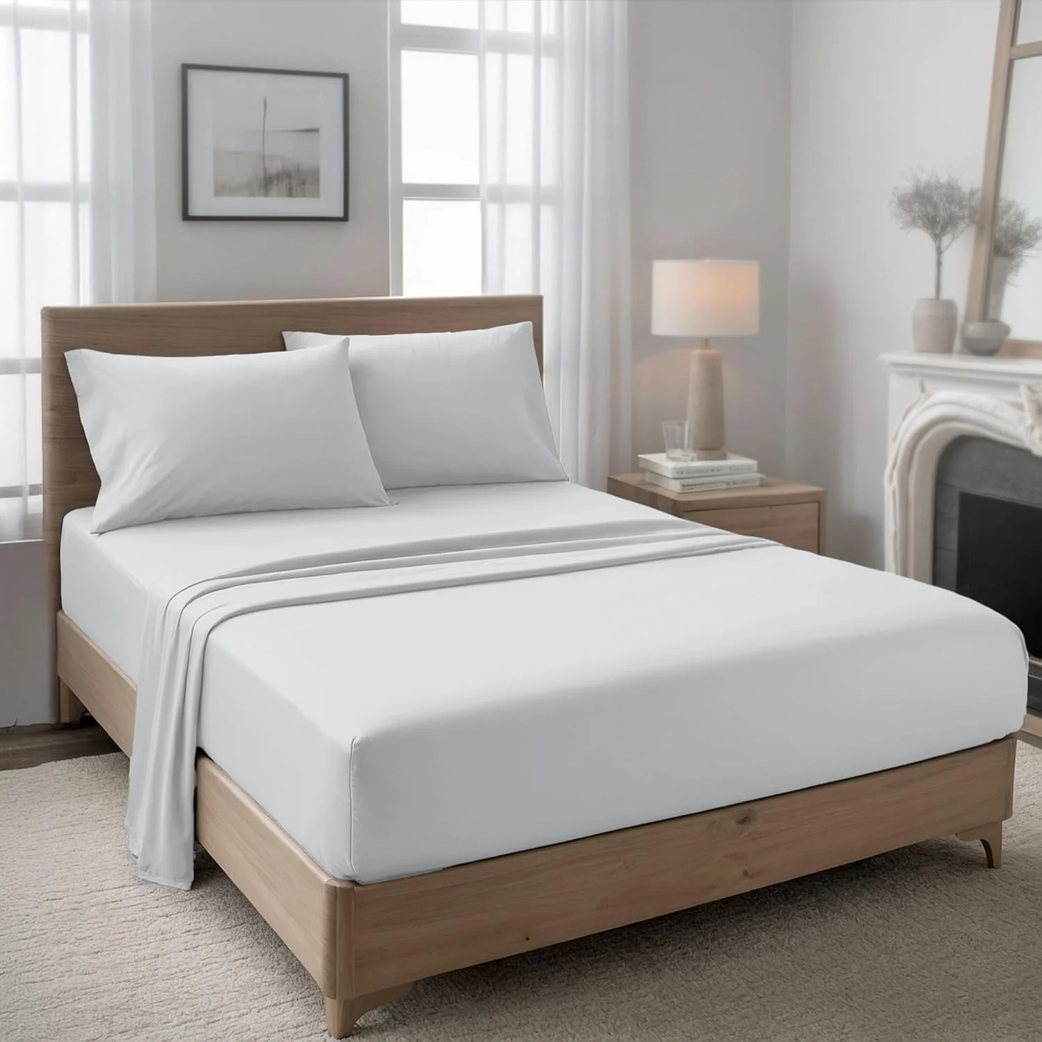 ست ملحفه هتلی سه تکه Hotel Linen Klub، مناسب تخت یک نفره ۹۰x۱۹۰ + ۱۸ سانتیمتر – دارای لبههای کشی، جنس میکروفایبر نرم، ضد چروک، سبک و راحت - سفید ست ملحفه هتلی سه تکه Hotel Linen Klub، مناسب تخت یک نفره ۹۰x۱۹۰ + ۱۸ سانتیمتر – دارای لبههای کشی، جنس میکروفایبر نرم، ضد چروک، سبک و راحت - سفید