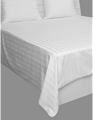 ست ملحفه سه تکه هتلی کینگ - بافت ساتن پنبه 100% با تراکم 600، دارای طرح راه راه 2.5 سانتی متری، ابعاد: 260 x 280 سانتی متر + 2 روبالشی (50 x 75 سانتی متر) - ملحفه خنک و تنفس پذیر ست ملحفه سه تکه هتلی کینگ - بافت ساتن پنبه 100% با تراکم 600، دارای طرح راه راه 2.5 سانتی متری، ابعاد: 260 x 280 سانتی متر + 2 روبالشی (50 x 75 سانتی متر) - ملحفه خنک و تنفس پذیر