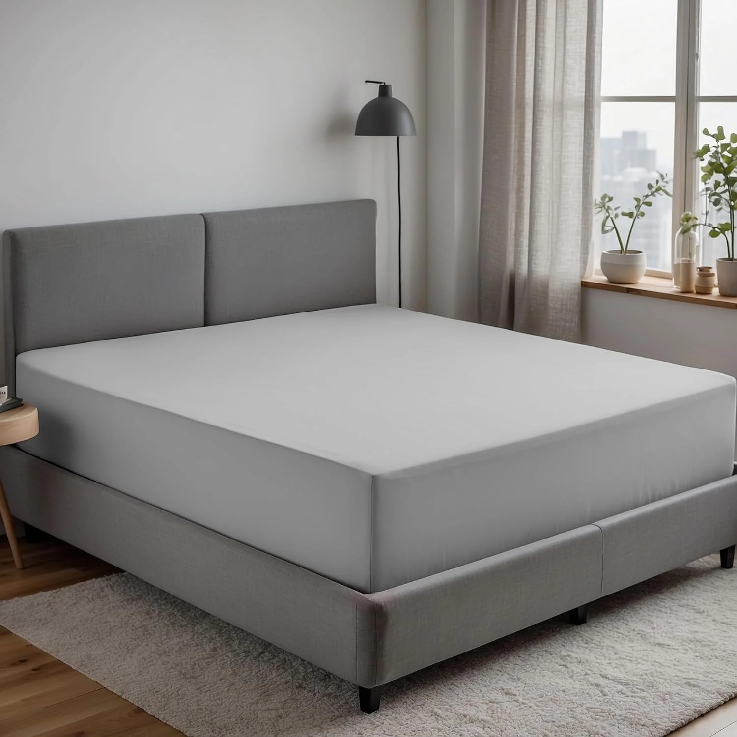 ملحفه کشدار هتلی کلاب سایز کویین - یک تکه، 100% پنبه، 250 تراکم نخ برای نرمی و راحتی بینظیر، پارچه خنک و تنفسپذیر، اندازه: 180 x 200 سانتیمتر، لبههای کشدار با عمق زیاد، نقرهای ملحفه کشدار هتلی کلاب سایز کویین - یک تکه، 100% پنبه، 250 تراکم نخ برای نرمی و راحتی بینظیر، پارچه خنک و تنفسپذیر، اندازه: 180 x 200 سانتیمتر، لبههای کشدار با عمق زیاد، نقرهای