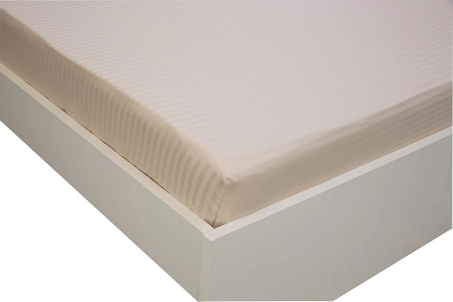 ملحفه کشدار یک نفره هتلی Linen Klub - یک عدد، ساتن لوکس 100% پنبه با تراکم 250، دارای طرح راه راه کلاسیک با جیب عمیق و لبههای کشدار، سایز: 120 x 200 + 30 سانتیمتر، عاجی ملحفه کشدار یک نفره هتلی Linen Klub - یک عدد، ساتن لوکس 100% پنبه با تراکم 250، دارای طرح راه راه کلاسیک با جیب عمیق و لبههای کشدار، سایز: 120 x 200 + 30 سانتیمتر، عاجی