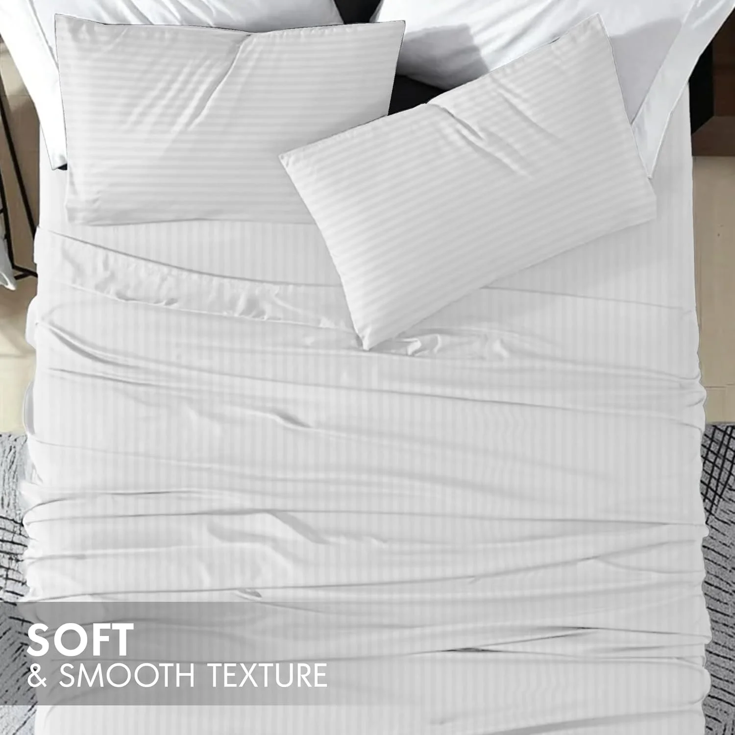 ست ملحفه تخت یک نفره دو تکه Hotel Linen Klub با راه راه 1 سانتی متری، جنس: ساتن 100% پنبه 250TC با راه راه 1 سانتی متری، سفید، یک نفره، 2724302387277 ست ملحفه تخت یک نفره دو تکه Hotel Linen Klub با راه راه 1 سانتی متری، جنس: ساتن 100% پنبه 250TC با راه راه 1 سانتی متری، سفید، یک نفره، 2724302387277