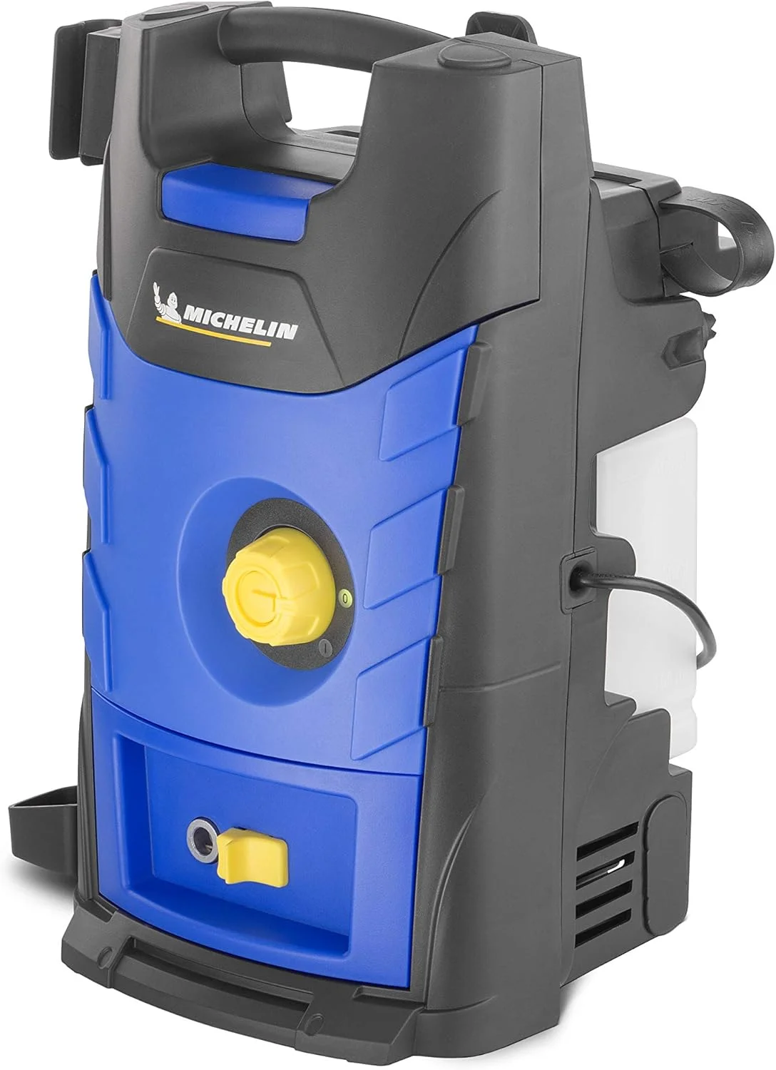 کارواش پرفشار میشلن، 110 بار، تمیز کننده قدرتمند خودرو، دوچرخه و فضای باز، جمع و جور، کاربری آسان، شامل لوازم جانبی، کارآمد، مشکی و آبی