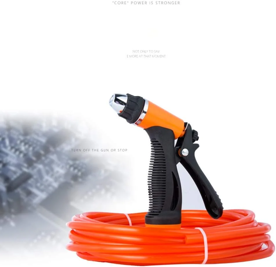 کارواش فشار قوی قابل حمل لیانگزای 12 ولت، کیت پمپ شستشوی برقی خودرو + شلنگ کارواش جت برای شستشوی خودرو، خانه و باغ