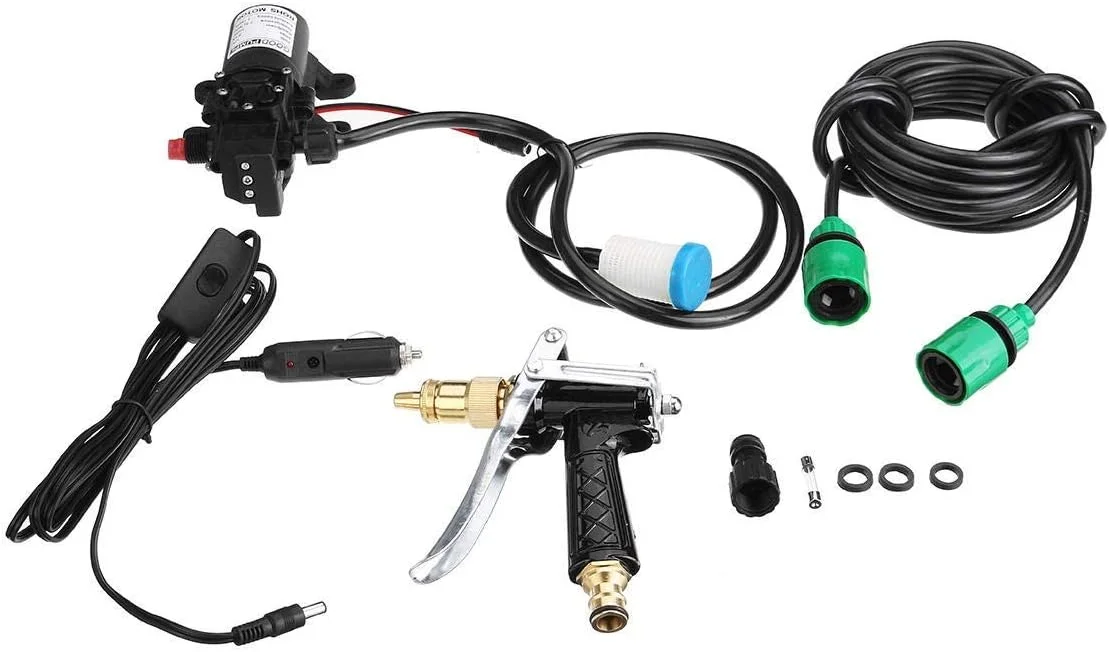 پمپ آب شوی خود مکش برقی 80 وات 12 ولت PEHUB برای ابزار شستشوی اتومبیل، تمیز کننده آب با فشار بالا