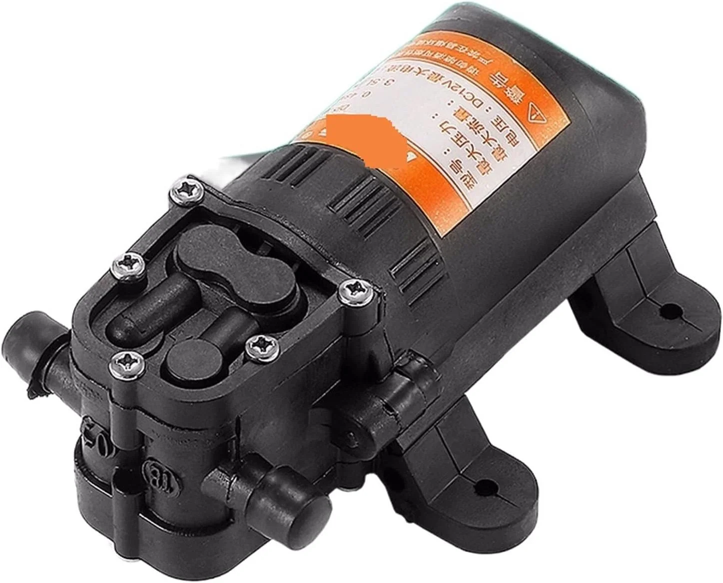 پمپ آب دیافراگمی فشار قوی مشکی DC 12V 70PSI 3.5L/min مناسب سمپاشی، کارواش و مصارف کشاورزی
