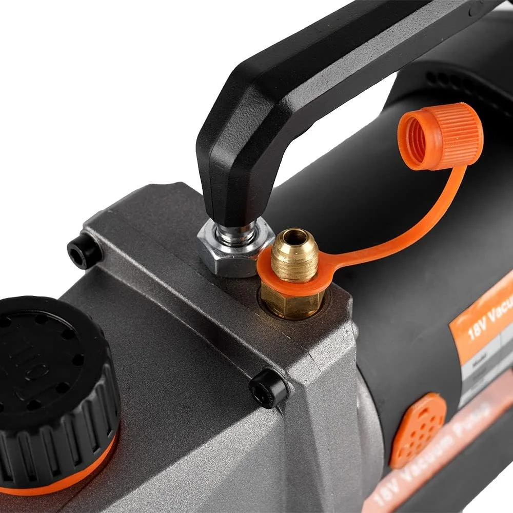 پمپ وکیوم مبرد 5PA با ورودی هوای 1/4 اینچ، تبرید 1/2 اسب بخار برای تهویه مطبوع خودرو و منزل، مناسب برای باتری 18 ولت