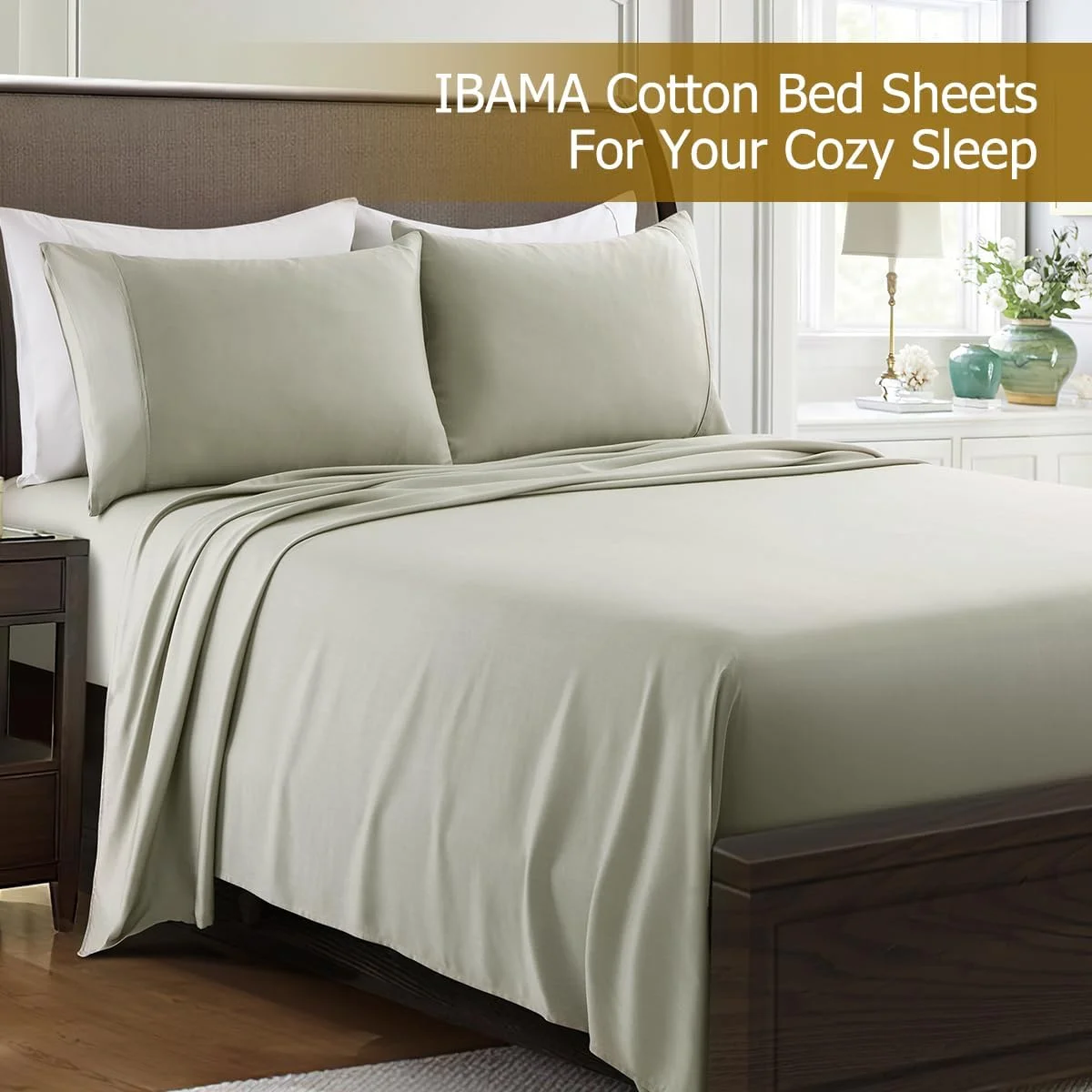 ست ملحفه 3 تکه IBAMA با الیاف پنبه ای شامل روبالشی برای اتاق خوابگاه شامل 1 عدد ملحفه کش دار، 1 عدد روبالشی، 1 عدد ملحفه تخت، قابل تنفس و قابل شستشو با ماشین لباسشویی، سایز یک نفره