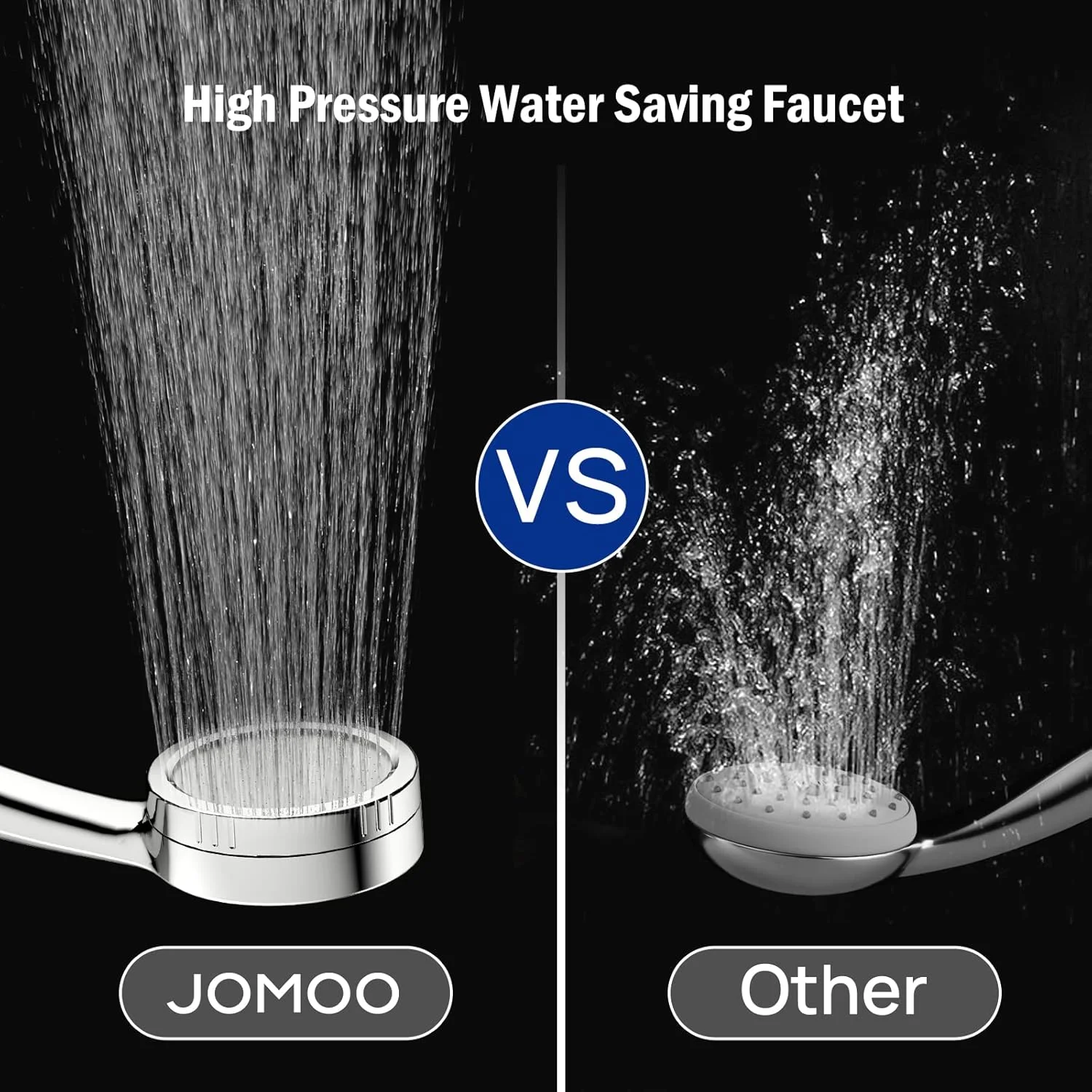 سردوش دستی JOMOO، سردوش دستی حمام 3 اینچی با فشار بالا و عملکرد فیلتر، روکش کروم