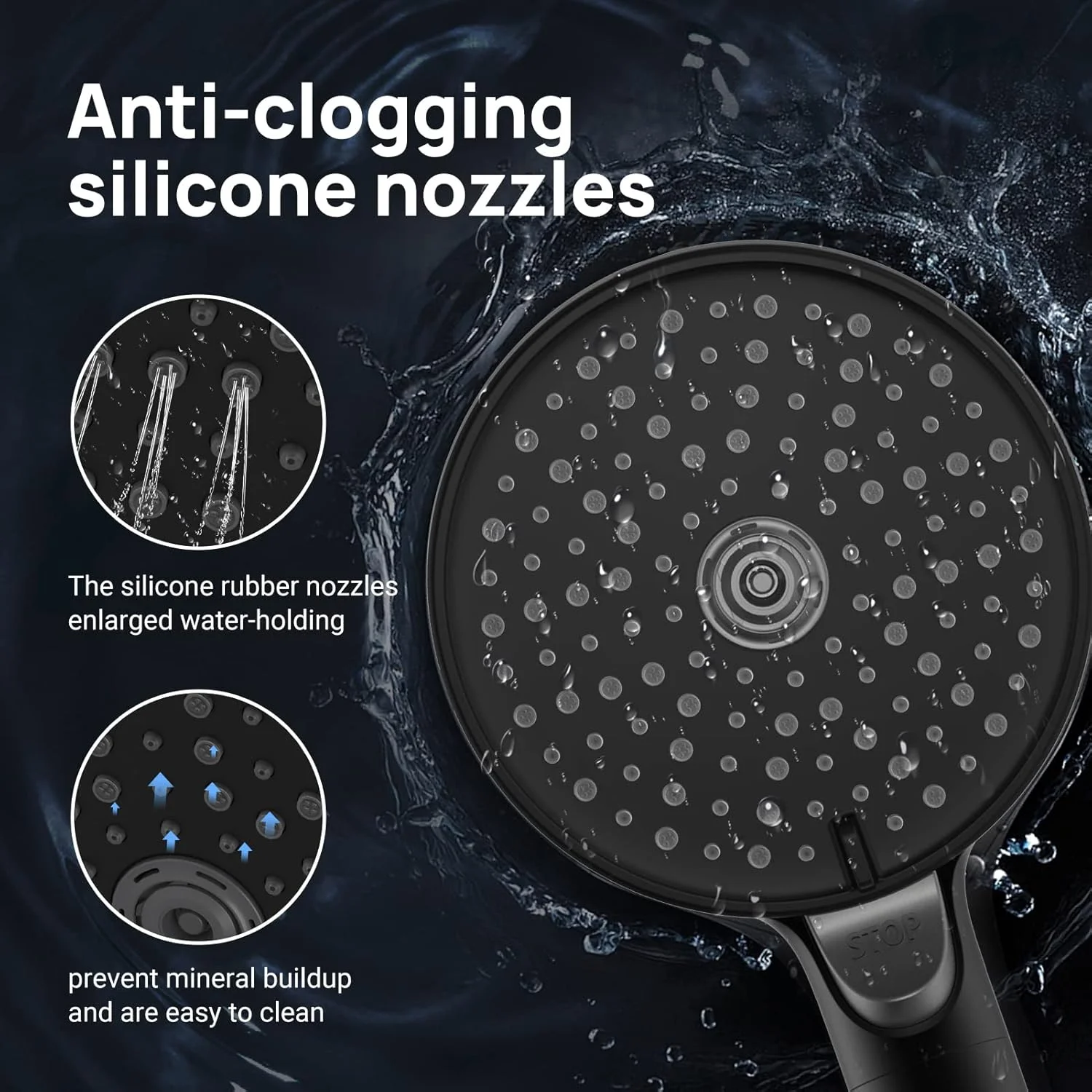 سردوش حمام JOMOO، تصفیه کننده آب، سردوش فیلتردار حذف کلر، سردوش دستی با فشار قوی و صرفه جویی در آب، 3 حالت پاشش، جلوگیری از ریزش مو