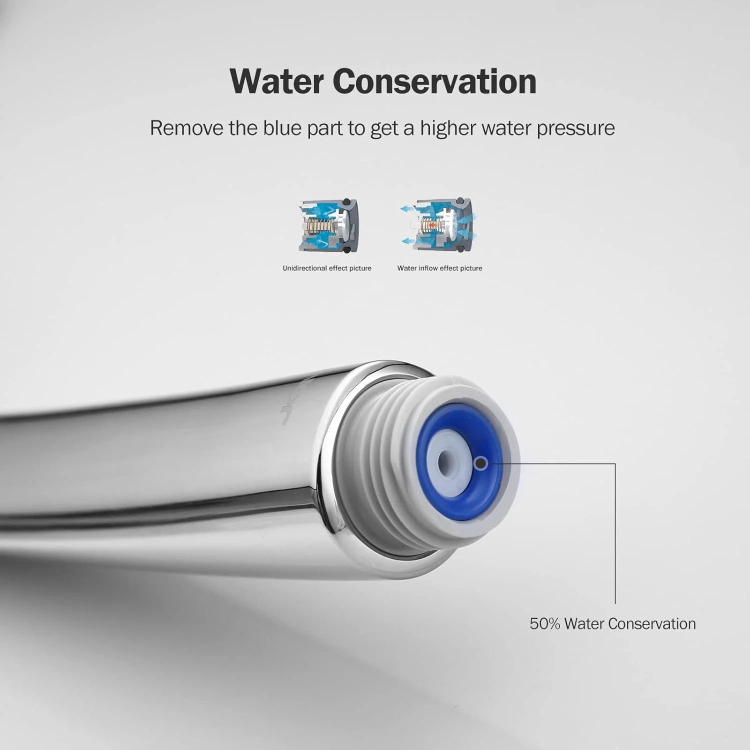 سردوش دستی JOMOO، سردوش دستی حمام 3 اینچی با فشار بالا و عملکرد فیلتر، روکش کروم