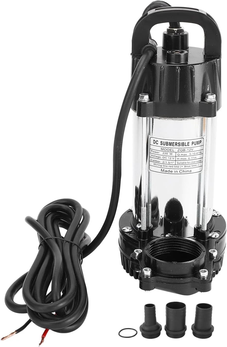 پمپ شناور فاباتر، پمپ شناور چاه عمیق خورشیدی DC12V 220W با اتصال دهنده خروجی 1 اینچ، 1.5 اینچ، 2 اینچ برای مزرعه و مزرعه داری، شناور برای باغ، حوض، استخر