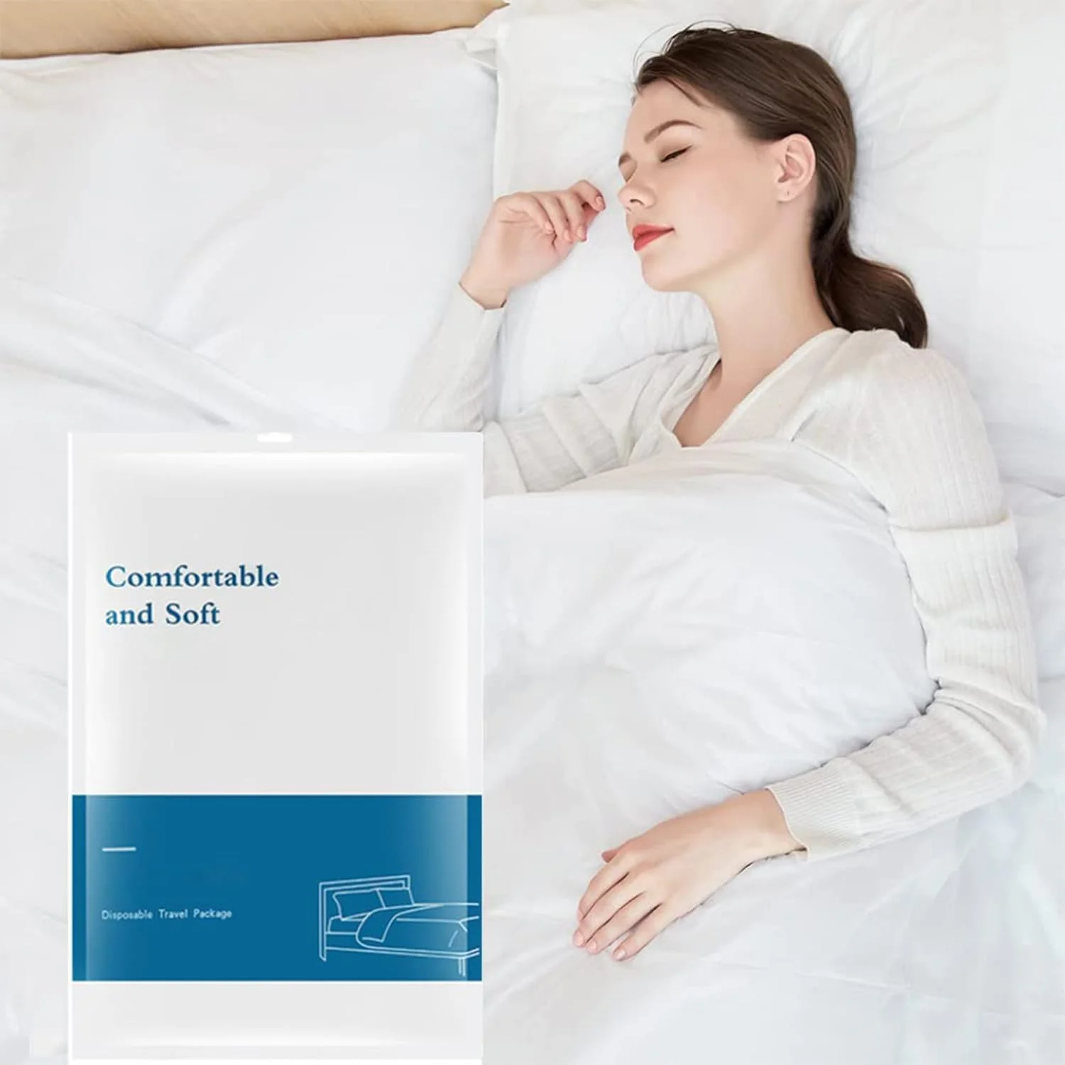 ست ملحفه یکبار مصرف مسافرتی Joyzzz - 4 تکه ملحفه قابل حمل، ملحفه چاپی برای هتل، سفر کاری