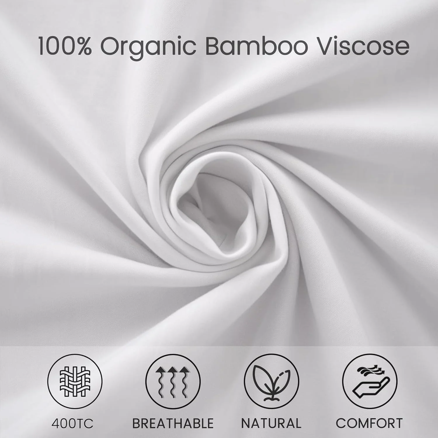 ملحفه بامبو سایز کینگ JSELF، ست 4 تکه ملحفه تخت خواب، 100% الیاف بامبو ارگانیک با تراکم 400، فوق العاده نرم برای تخت، خنک کننده و تنفس پذیر، دوخت دوبل، عمق 16 اینچ (کینگ، سفید) ملحفه بامبو سایز کینگ JSELF، ست 4 تکه ملحفه تخت خواب، 100% الیاف بامبو ارگانیک با تراکم 400، فوق العاده نرم برای تخت، خنک کننده و تنفس پذیر، دوخت دوبل، عمق 16 اینچ (کینگ، سفید)