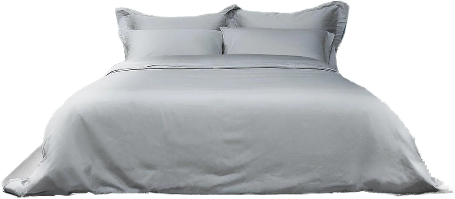 ست ملافه کینگ مدل La' Marvel Solid-6-Silver Grey