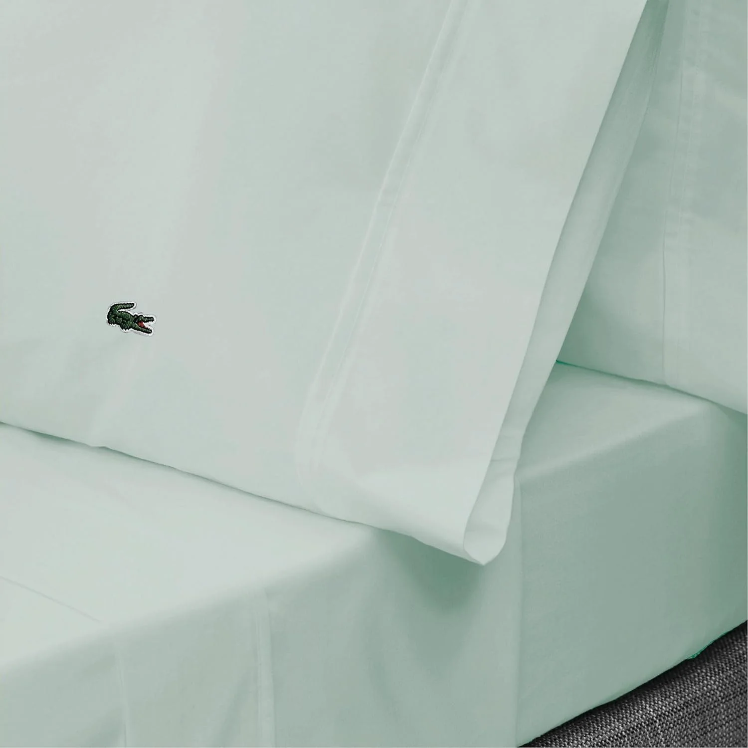 ست ملحفه پرکال لاکوست، سایز کوئین، نعنایی یخی ست ملحفه پرکال لاکوست، سایز کوئین، نعنایی یخی