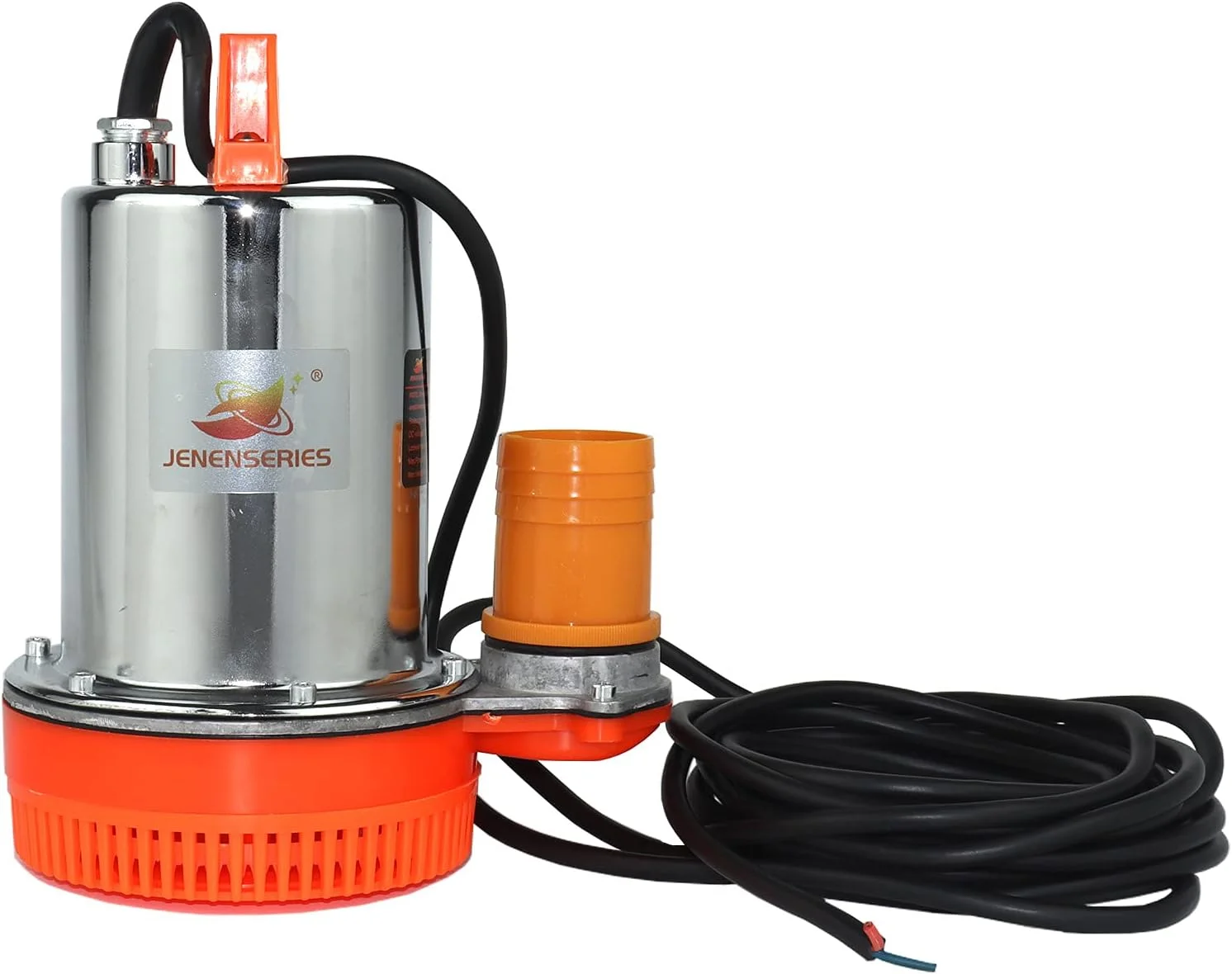 پمپ آب خورشیدی 300 واتی JENENSERIES DC 12V، حداکثر ارتفاع پمپاژ 12 متر، جریان 83 لیتر در دقیقه، پمپ های شناور چاه عمیق خورشیدی 2 اینچی برای مزرعه