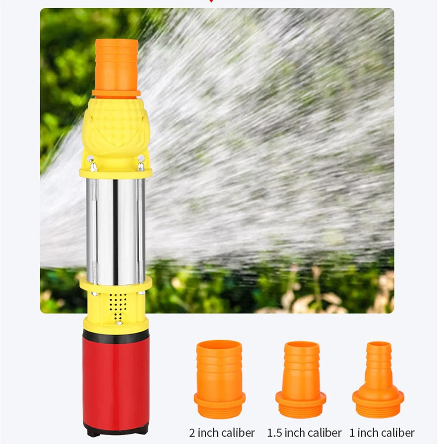 پمپ شناور خورشیدی DC24V 300W با پروانه 4 پره، ارتفاع 20 متر، میله استیل ضد زنگ برای آبیاری باغ خانگی - تصویر 3